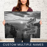 Smoky Mountains Multi-Names Premium Canvas