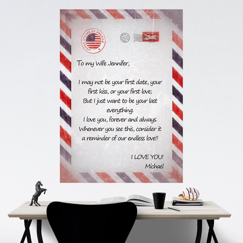 To My Wife Letter Poster